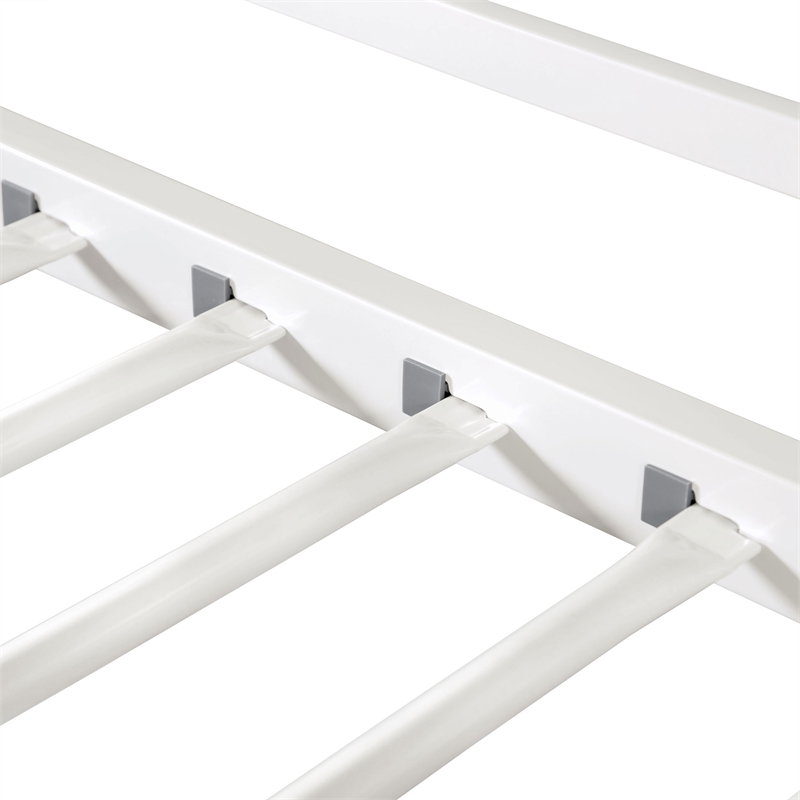 Furniture of America Saintel Iron Twin over Twin Bunk Bed in White