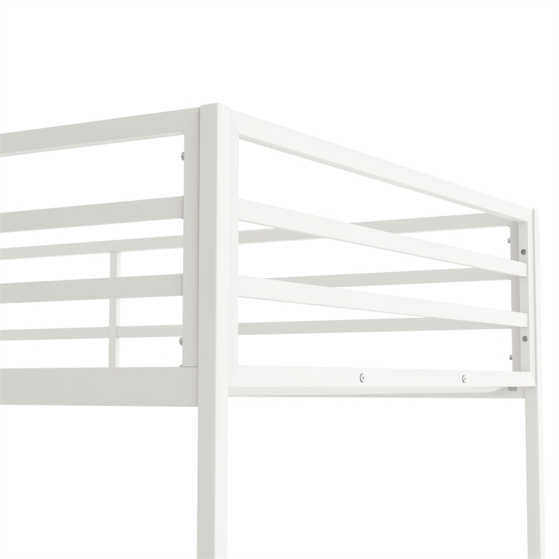 Furniture of America Saintel Iron Twin over Twin Bunk Bed in White