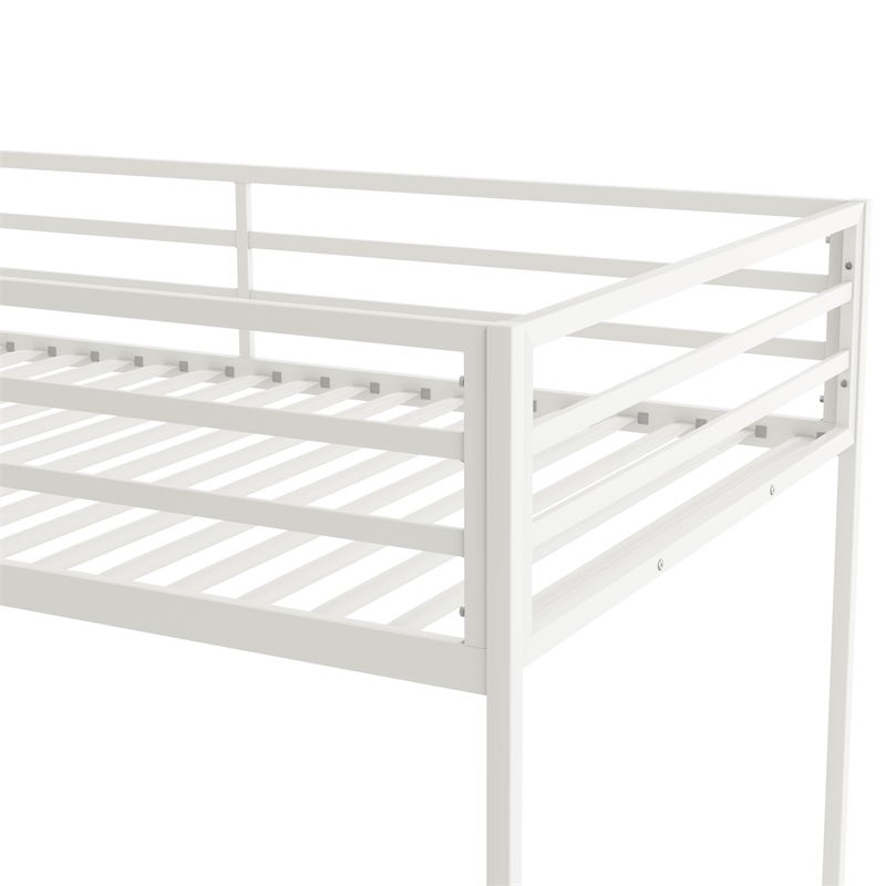 Furniture of America Saintel Iron Twin over Twin Bunk Bed in White