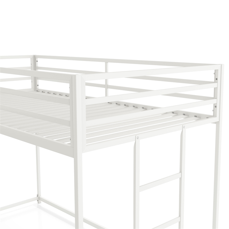 Furniture of America Saintel Iron Twin over Twin Bunk Bed in White