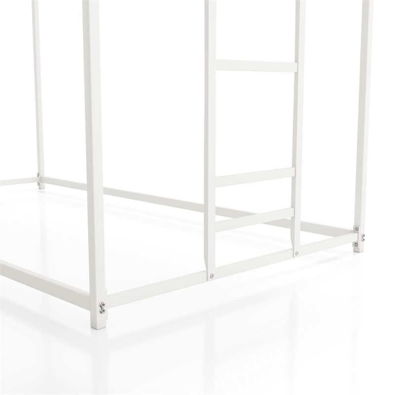 Furniture of America Saintel Iron Twin over Twin Bunk Bed in White