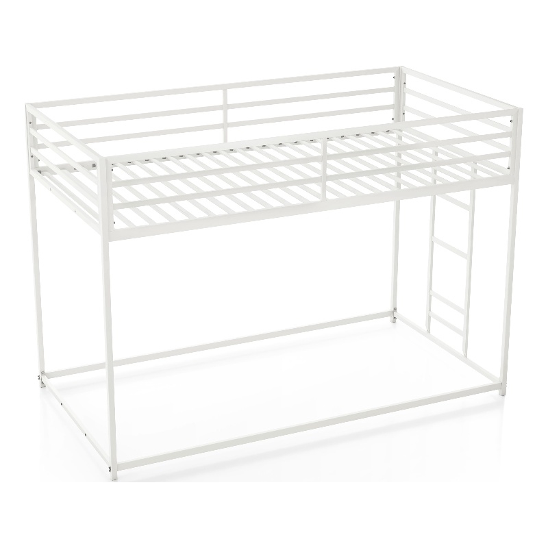 Furniture of America Saintel Iron Twin over Twin Bunk Bed in White