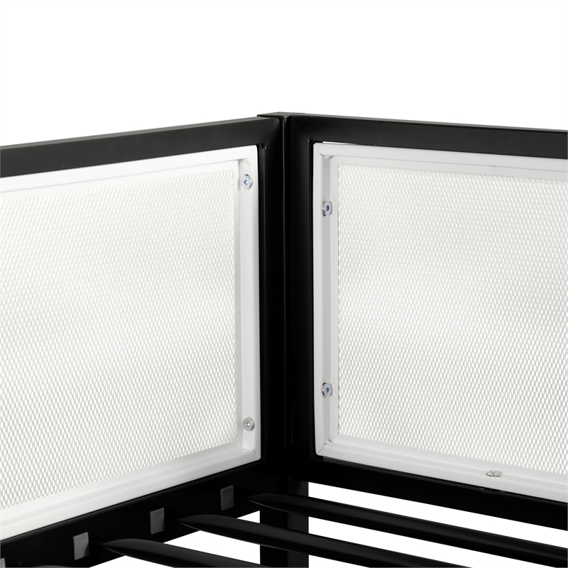 Furniture of America Druman Iron Twin over Twin Bunk Bed in Black