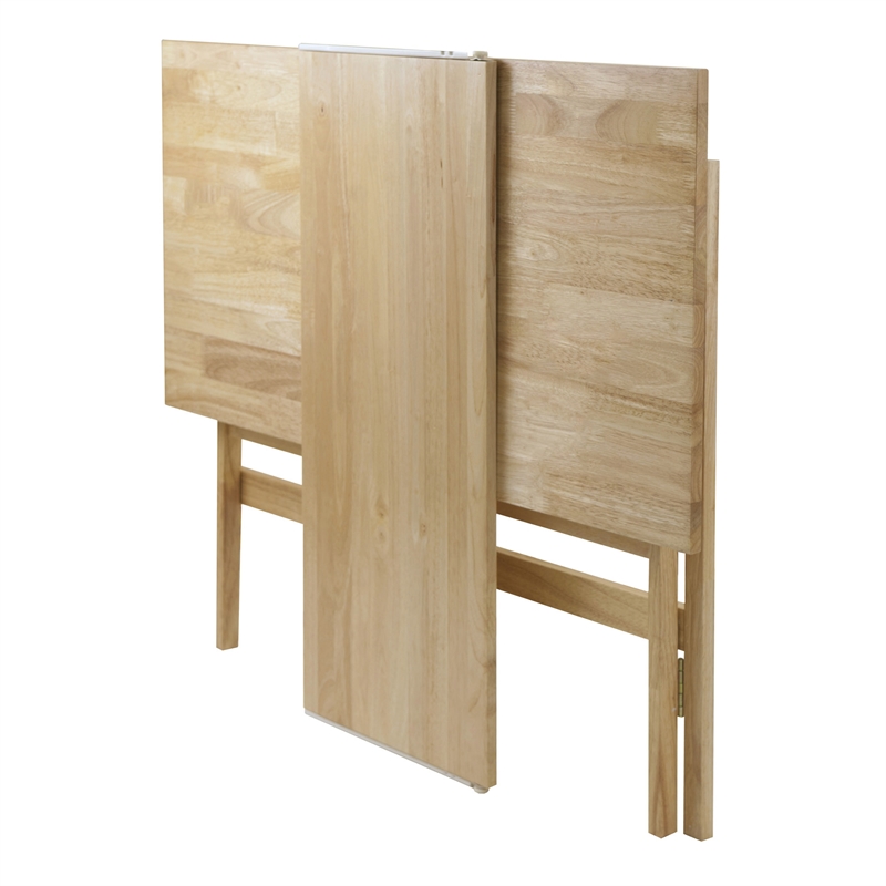 Winsome Mission Transitional Solid Wood Folding Computer Desk in Natural
