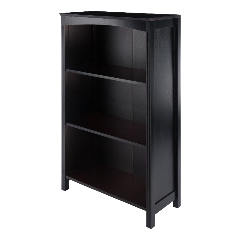Winsome Terrace Solid Wood Storage Shelf/Bookcase with 4-Tier in Espresso