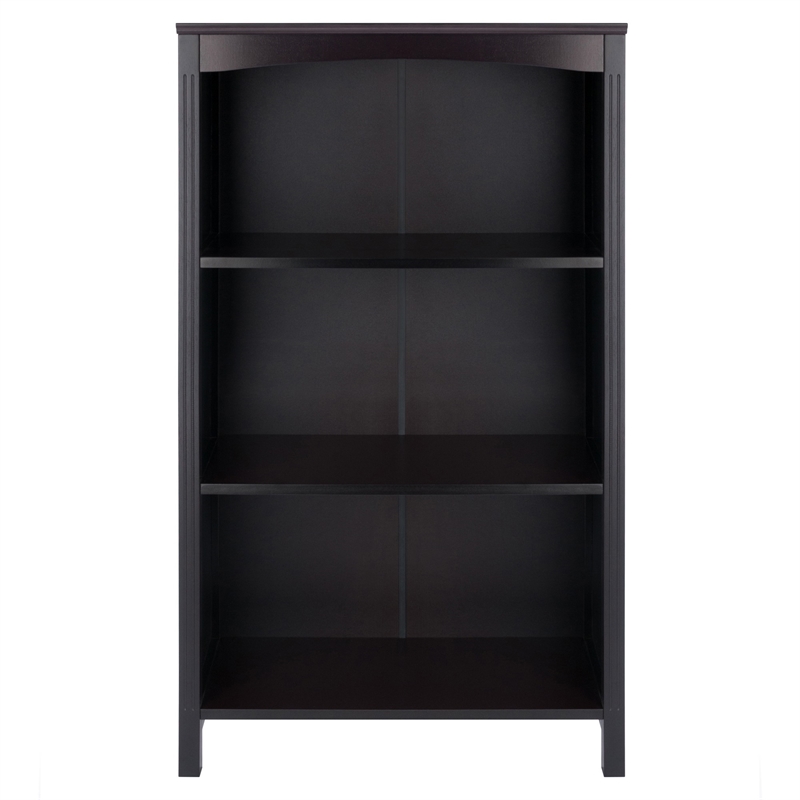 Winsome Terrace Solid Wood Storage Shelf/Bookcase with 4-Tier in Espresso