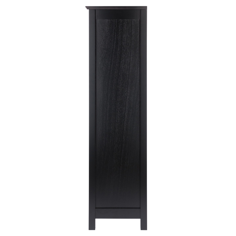 Winsome Terrace Solid Wood Storage Shelf/Bookcase with 4-Tier in Espresso