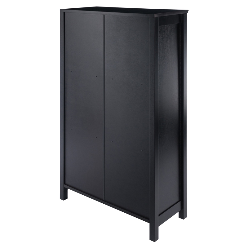 Winsome Terrace Solid Wood Storage Shelf/Bookcase with 4-Tier in Espresso