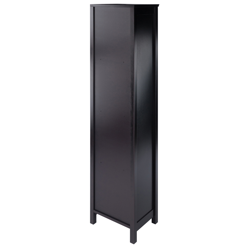 Winsome Terrace Solid Wood Storage Shelf/Bookcase with 5-Tier in Espresso
