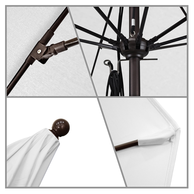 California Umbrella Venture 11' Bronze Market Umbrella in Natural