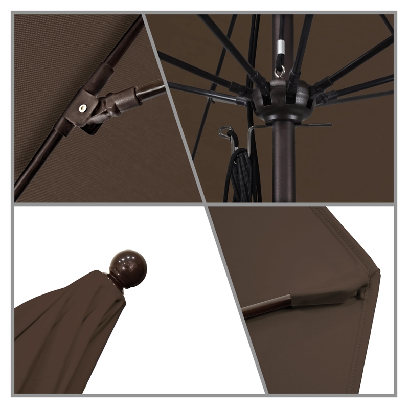 California Umbrella Venture 11' Bronze Market Umbrella in Cocoa