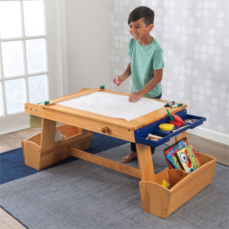 KidKraft Art Table with Drying Rack and Storage - Modern / Contemporary