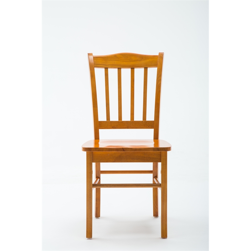Boraam Wood Shaker Dining Chair in Oak Finish (Set of 2) - Modern / Contemporary