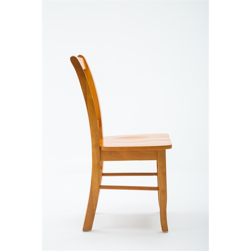 Boraam Wood Shaker Dining Chair in Oak Finish (Set of 2) - Modern / Contemporary