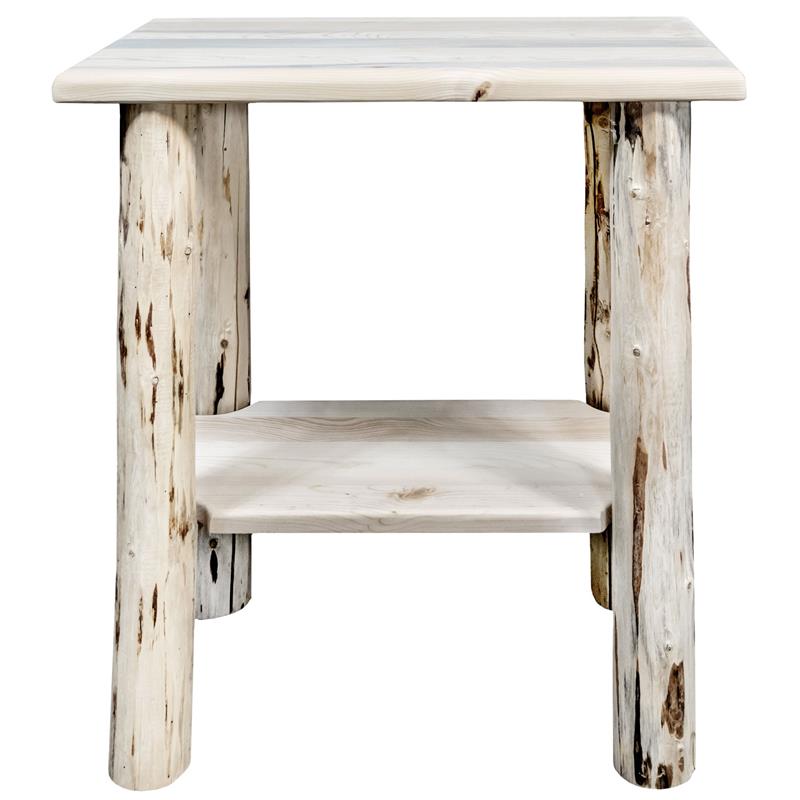 Montana Woodworks Transitional Wood Chairside Table in Natural