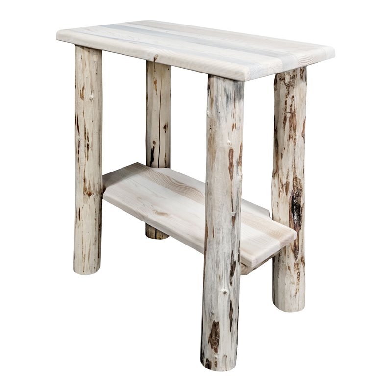 Montana Woodworks Transitional Wood Chairside Table in Natural