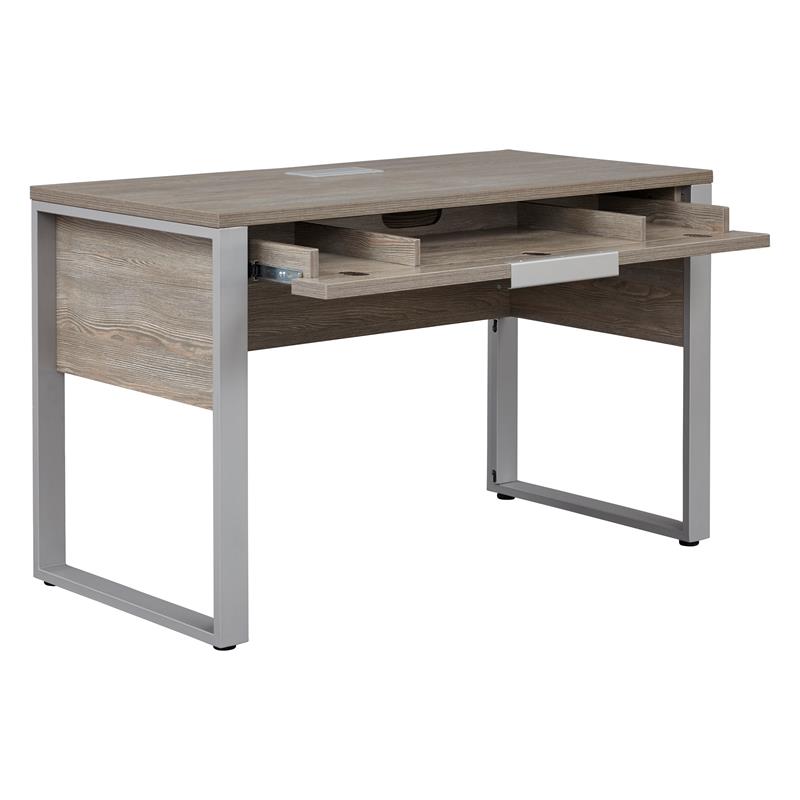 Rectangular Home Desk in Gray