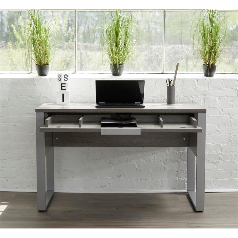 Rectangular Home Desk in Gray
