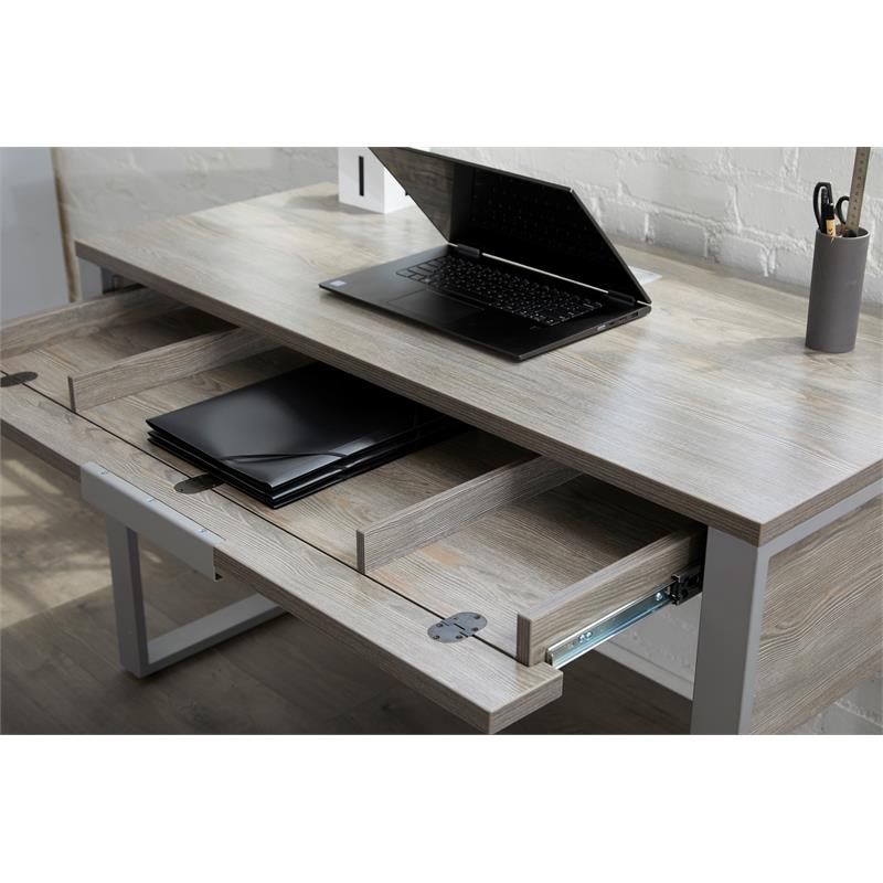 Rectangular Home Desk in Gray