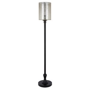 Henn&Hart 12&quot Blackened Bronze Metal/Mercury Glass Floor Lamp