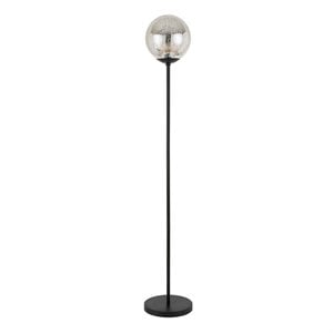 Henn&Hart 11&quot Blackened Bronze Metal/Glass Floor Lamp