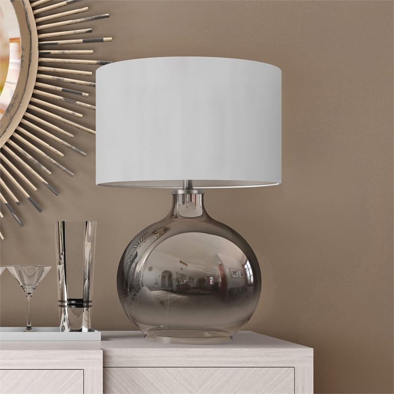 Henn&Hart 23' Ombre Plated Glass Table Lamp with Nickel Metal Accents