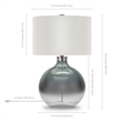 Henn&Hart 23' Ombre Plated Glass Table Lamp with Nickel Metal Accents