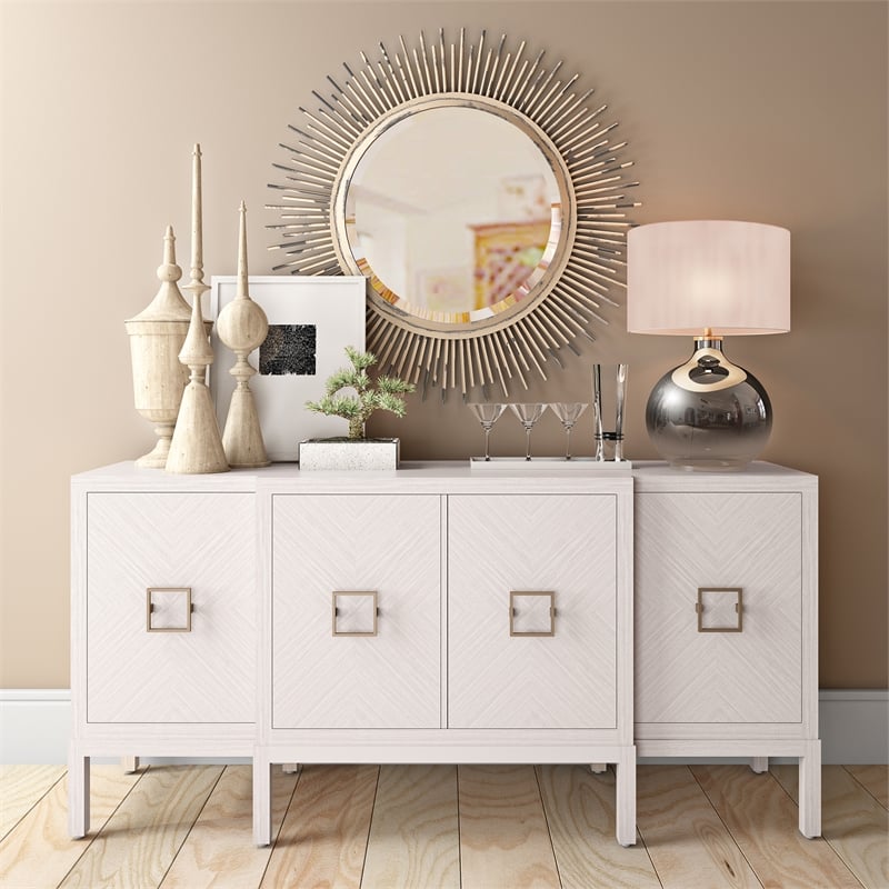 Henn&Hart 23' Ombre Plated Glass Table Lamp with Nickel Metal Accents