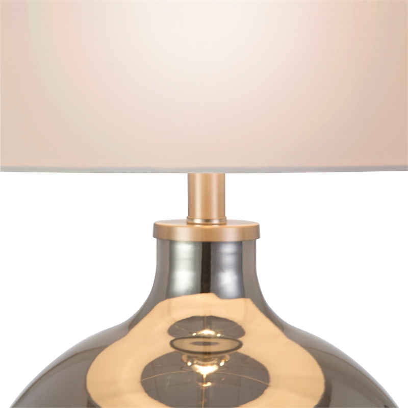 Henn&Hart 23' Ombre Plated Glass Table Lamp with Nickel Metal Accents