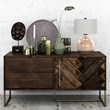 Henn&Hart 23' Gold Luster Glass Luminesent Table Lamp