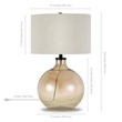 Henn&Hart 23' Gold Luster Glass Luminesent Table Lamp