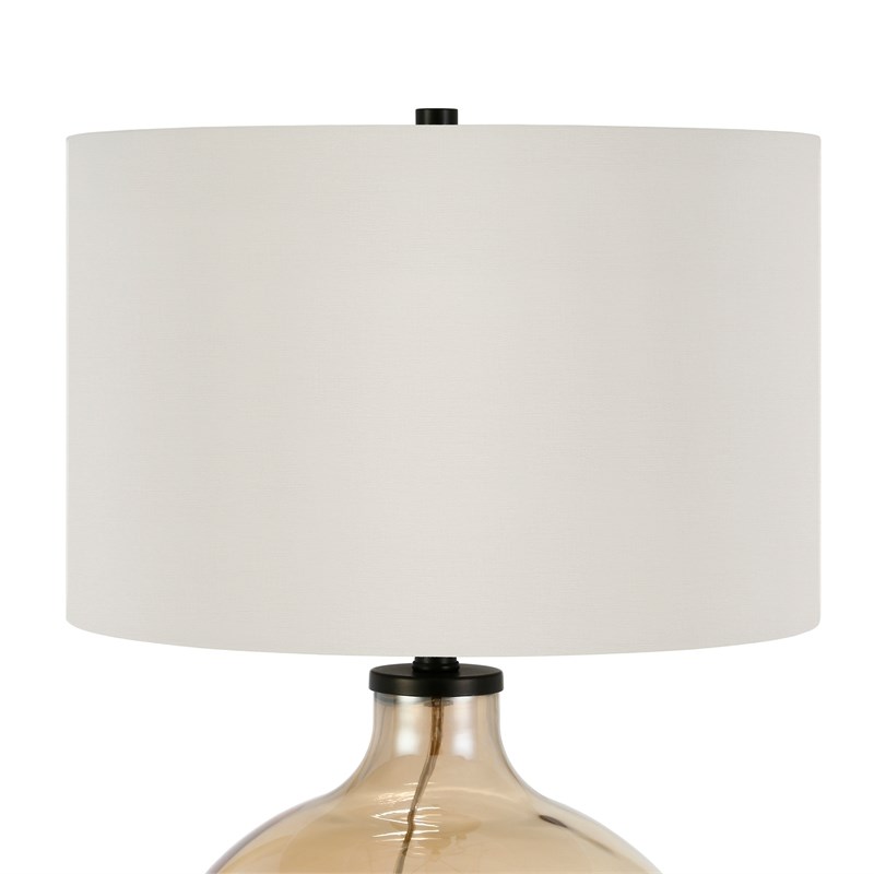 Henn&Hart 23' Gold Luster Glass Luminesent Table Lamp