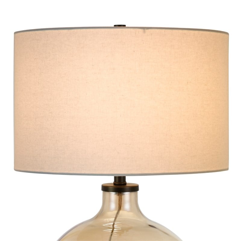 Henn&Hart 23' Gold Luster Glass Luminesent Table Lamp