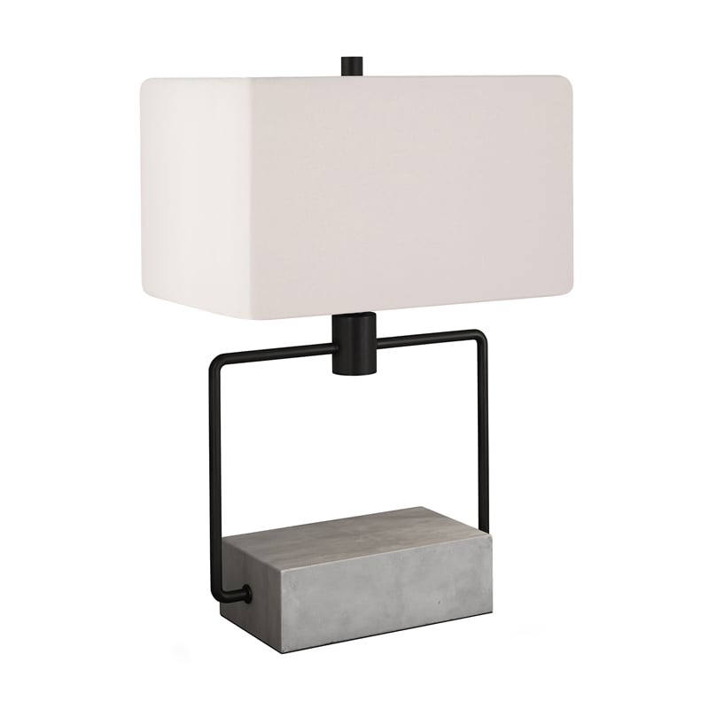 Henn&Hart 23.5' Contemporary Concrete Stone Table Lamp