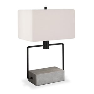 henn&hart 23.5' contemporary concrete stone table lamp