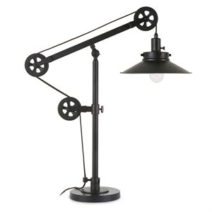 Henn&Hart 29&quot Blackened Bronze Metal Table Lamp