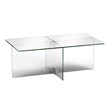 Henn&Hart 16' Cosmopolitan Clear Glass Coffee Table