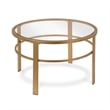 Henn&Hart 2 Piece Nested Metal & Glass Coffee Table in Brass