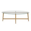 Henn&Hart Mid-Century Metal Brass and Glass Coffee Table