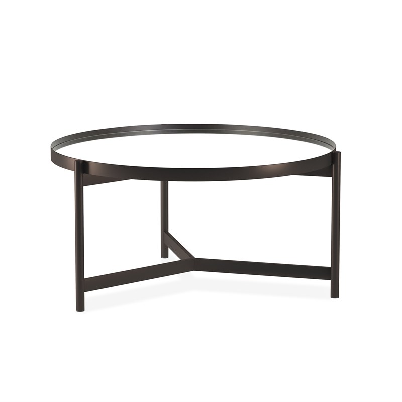 Henn&Hart Metal Double Circular Black Coffee Table