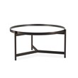 Henn&Hart Metal Double Circular Black Coffee Table