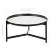 Henn&Hart Metal Double Circular Black Coffee Table