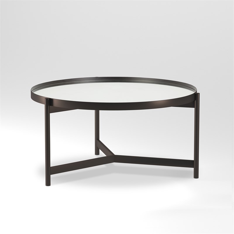 Henn&Hart Metal Double Circular Black Coffee Table