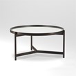 Henn&Hart Metal Double Circular Black Coffee Table