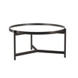 Henn&Hart Metal Double Circular Black Coffee Table
