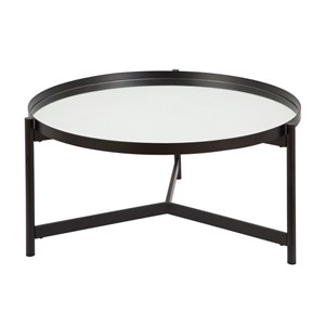 Henn&Hart Metal Double Circular Black Coffee Table