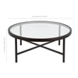 Henn&Hart Round Metal Base Coffee Table in Black and Bronze
