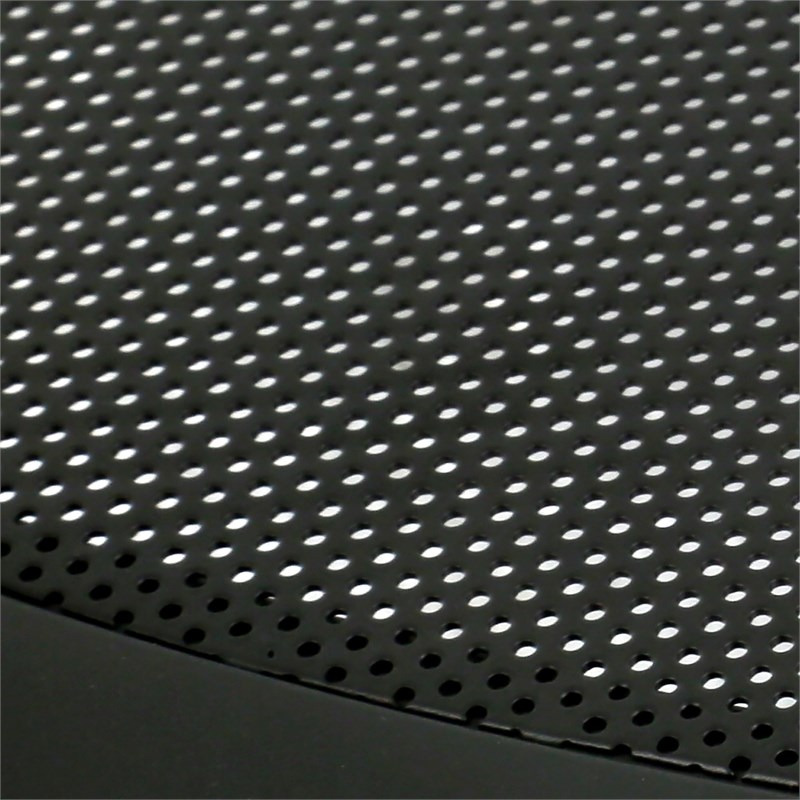 Henn&Hart Metal Regtangular Mesh Shelf Black and Glass Coffee Table