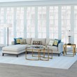 Henn&Hart Metal Two Tier Glass Top Brass Coffee Table