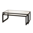 Henn&Hart Metal Nested Coffee Tables in Black and Bronze
